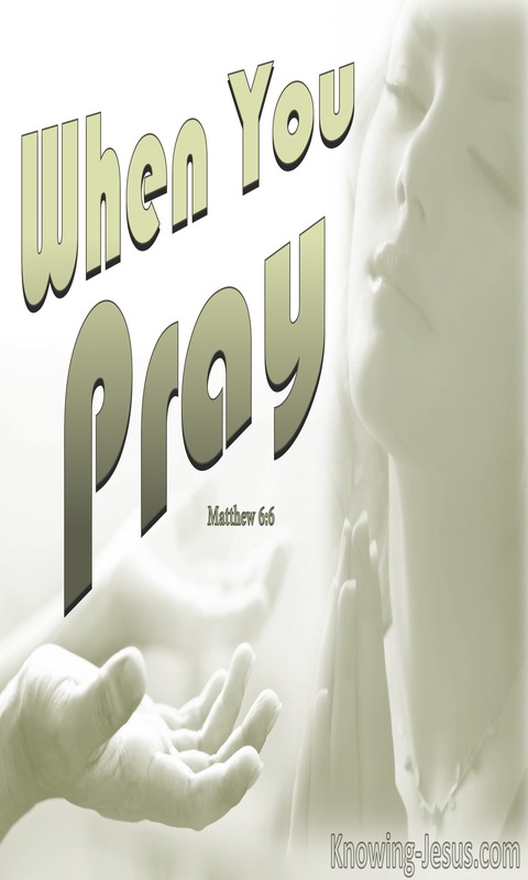 Matthew 6:6 When You Pray (sage)